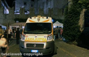 Viterbo - L'intervento del 118 nel centro storico