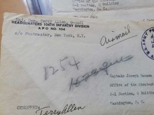 La corrispondenza tra Joseph Dawson e Terry Allen