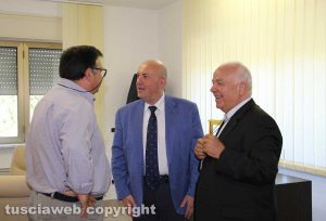 Il prefetto Giovanni Bruno con Michele Bellomo e padre Emilio Blasi