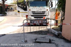 Viterbo - I lavori in via Diaz