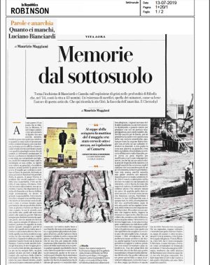 Una recensione sul Repubblica de "I minatori della Maremma"