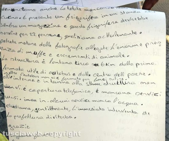 Viterbo - La lettera di protesta rivolta alla prefettura