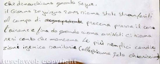 Viterbo - La lettera di protesta rivolta alla prefettura