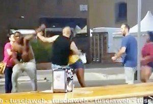 Viterbo - Lite al Sacrario: urla e botte