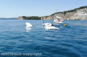 Lago di Bolsena - Idrovolante si inabissa