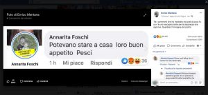 Enrico Mentana riporta sul suo profilo Facebook il commento di Annalisa Foschi