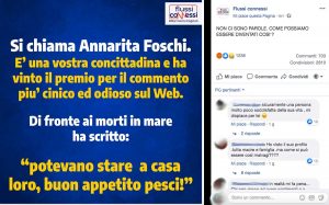  Il commento di Annarita Foschi sulla pagina Facebook Flussi Connessi