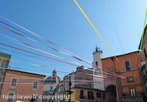 Montefiascone - Addobbi della 61esima fiera del vino a corso Cavour e piazza Vittorio Emanuele