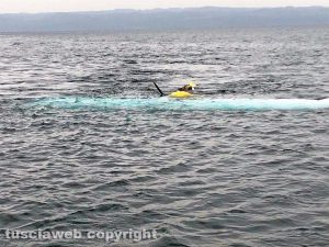 Bolsena - Idrovolante inabissato nel lago - Le operazioni di recupero