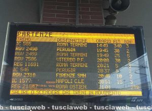 Orte - La tabella dei ritardi dei treni