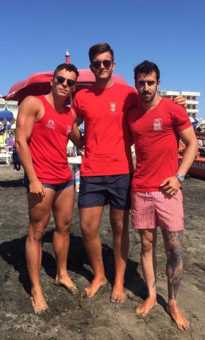 I bagnini Christian Iodice, Mirko Fattori e Riccardo Piras