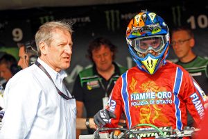 Sport - Motocross - Alessandro Lupino col presidente della Federmoto Copioli