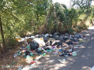 Viterbo - Rifiuti in strada Caselle