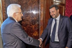 Roma - Matteo Salvini al Quirinale col presidente Mattarella