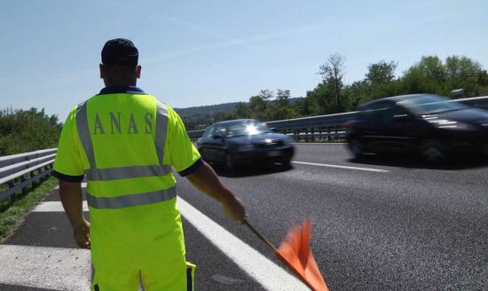 Un intervento dell'Anas