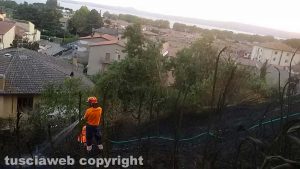 Bolsena---L'incendio in località Le Vigne 