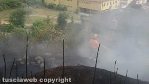 Bolsena---L'incendio in località Le Vigne 