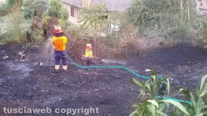 Bolsena---L'incendio in località Le Vigne 