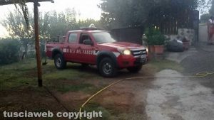 Bolsena---L'incendio in località Le Vigne 