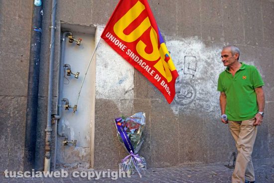 Viterbo - La manifestazione dell'Usb contro le morti di lavoro