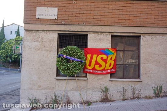 Viterbo - La manifestazione dell'Usb contro le morti di lavoro