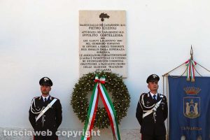 Viterbo – La commemorazione dei carabinieri Pietro Cuzzoli e Ippolito Cortellessa