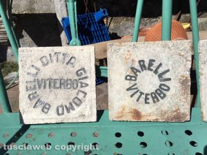 Viterbo - Le mattonelle dell'antica fabbrica di Francesco Barelli 