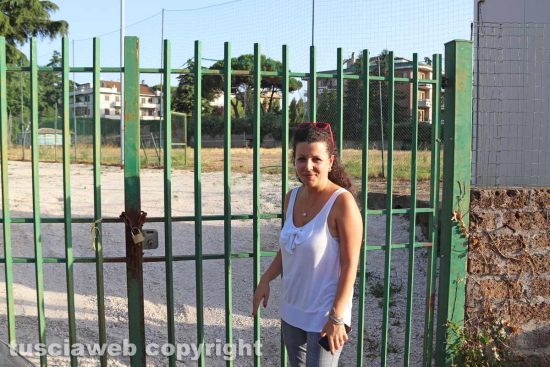 Viterbo - Chiara Frontini al campo sportivo dell'Ellera