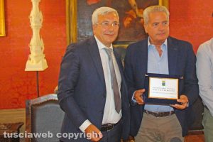 Sport - Calcio - Viterbese - Il presidente Romano e il sindaco Arena