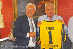Sport - Calcio - Viterbese - Il presidente Romano e il sindaco Arena