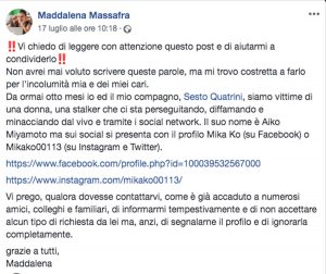 Stalking - Vittima il maestro Sesto Quatrini