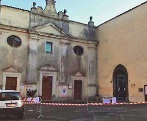 Valentano - La facciata della chiesa del santissimo Rosario prima della ristrutturazione