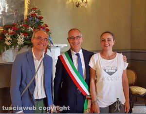 Sassari - Barbara Bastianini e Fabrizio Viti con il sindaco Campus