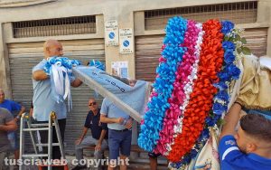 Sassari - Preparativi per la festa dei Candelieri