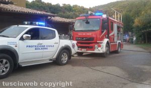 Bolsena---L'incendio in località Le Vigne 