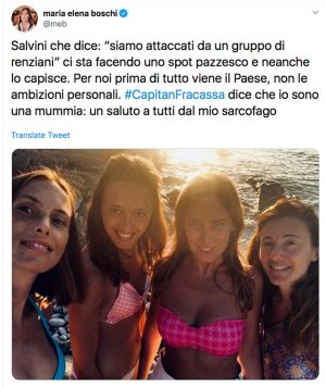 Maria Elena Boschi posta una foto in bikini