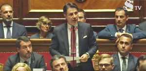 Roma - Il discorso di Conte in Senato
