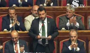 Crisi di governo - Il discorso di Matteo Salvini in Senato