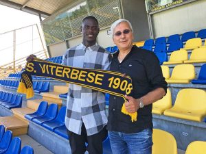 Sport - Calcio - Viterbese - Tounkara e il presidente Romano