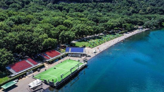 Ronciglione - Torneo Mascarucci 2019 - Il nuovo stadio sul lago