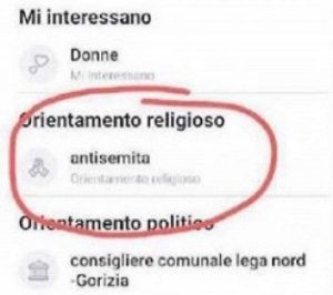 Lo screenshot al profilo di Stefano Altinier