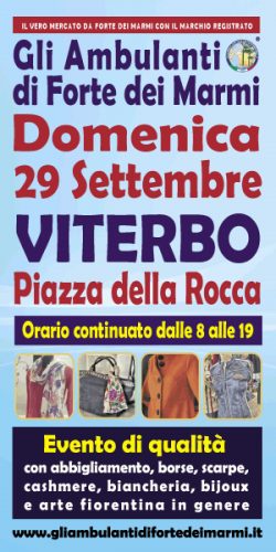 Gli ambulanti di Forte dei Marmi a Viterbo