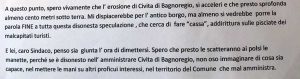 La lettera anonima recapitata al sindaco di Bagnoregio Profili 