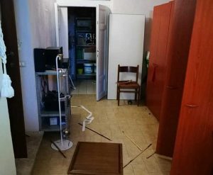 I danni alla chiesa di Vignanello dopo la profanazione