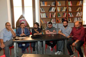 Viterbo - Conferenza stampa con Simone Gamberi al teatro Caffeina