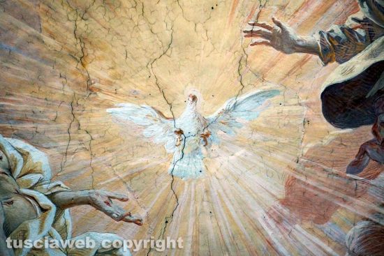 Viterbo - Un affresco della chiesa del Gonfalone