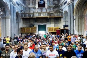 Viterbo - La prova generale dei facchini alla ex chiesa della Pace 