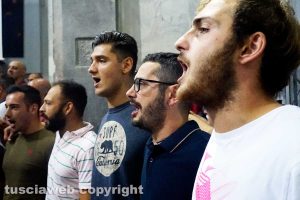 Viterbo - La prova generale dei facchini alla ex chiesa della Pace 