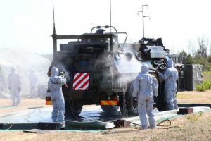 Santa Marinella - Decontaminazione approfondita di un Vbr --Nbc