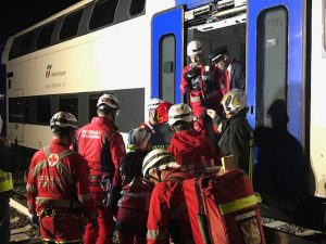 Oriolo Romano - L'esercitazione di protezione civile alla stazione